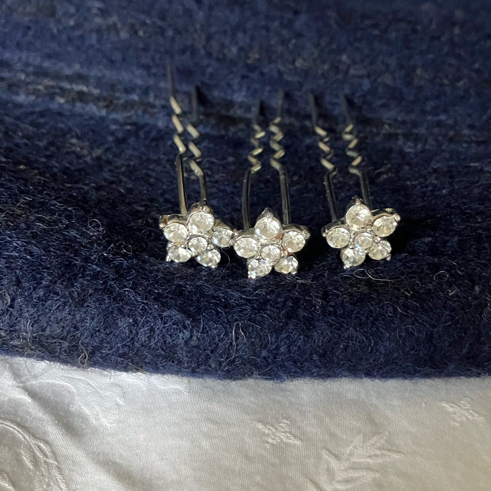 Set of 3 Flower Bridal/Wedding Hair Pins